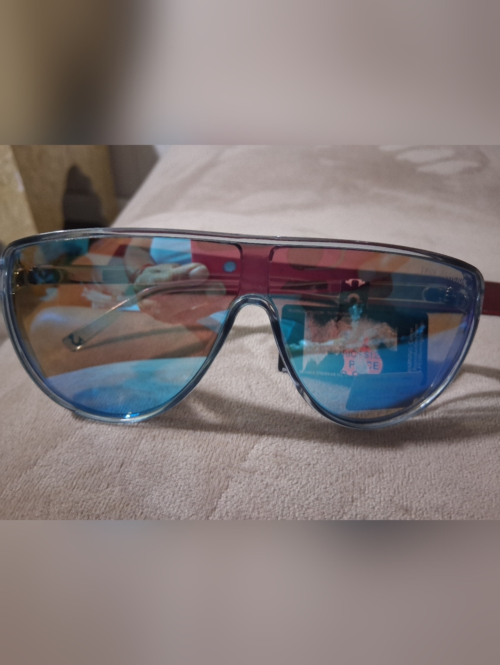 Nwt True Religion Blue Mirrored Aviator Sunglasses